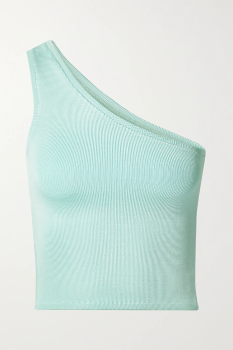유럽직배송 CALLE DEL MAR + NET SUSTAIN cropped one-shoulder stretch-knit top 24062987016525020