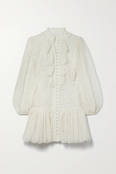 유럽직배송 짐머만 미니원피스 ZIMMERMANN Moonshine broderie anglaise cotton and silk-blend mini dress 22250442025748815