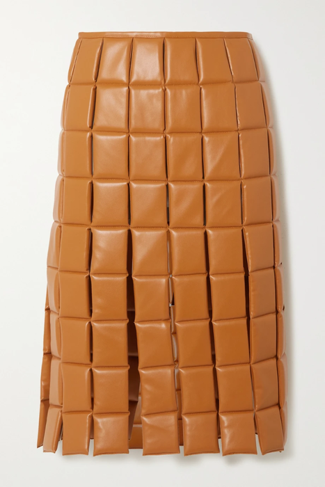 유럽직배송 어웨이크 모드 A.W.A.K.E. MODE Fringed quilted faux leather skirt 17266703523656823