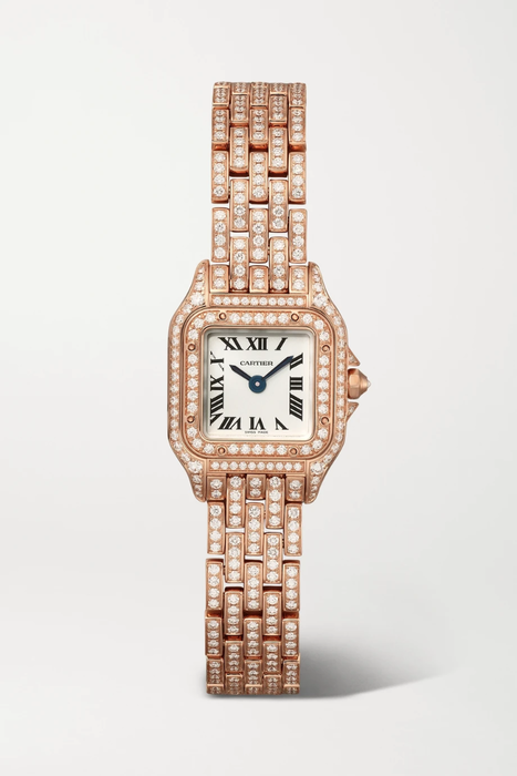 유럽직배송 까르띠에 CARTIER Panthère de Cartier 25mm mini rhodium-plated 18-karat white gold diamond watch 22527730565745446