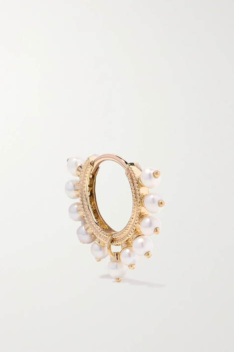 유럽직배송 마리아타쉬 귀걸이 MARIA TASH 8mm 14-karat white gold pearl hoop earring 16301891330607186