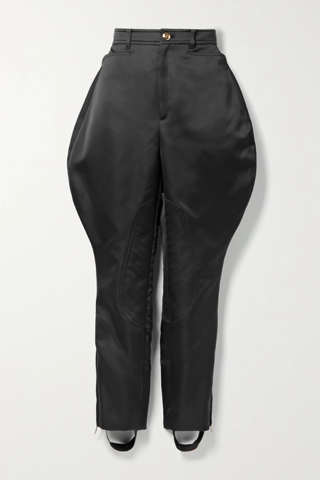 유럽직배송 구찌 GUCCI Aria paneled duchesse-satin tapered stirrup pants 29419655932642631