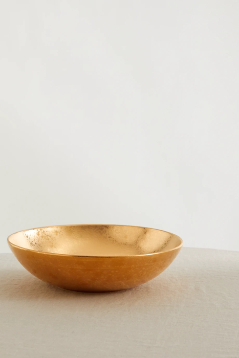 유럽직배송 L&#039;OBJET Alchimie 40cm small gold-plated earthenware bowl 11452292647025999