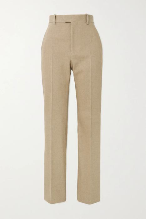 유럽직배송 보테가베네타 BOTTEGA VENETA Linen-blend canvas straight-leg pants 2204324140610002