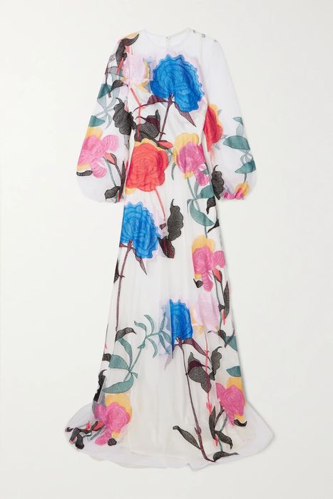 유럽직배송 모니크륄리에 MONIQUE LHUILLIER Floral-embroidered tulle gown 15546005222260550