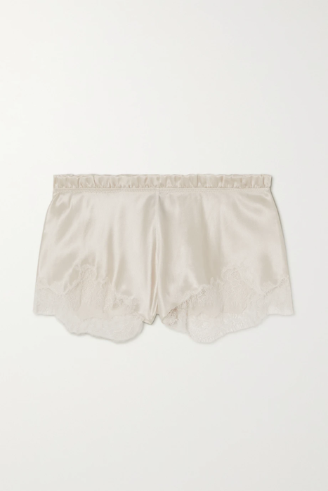 유럽직배송 카린길슨 CARINE GILSON Silk-satin and Chantilly lace shorts 29419655932477500