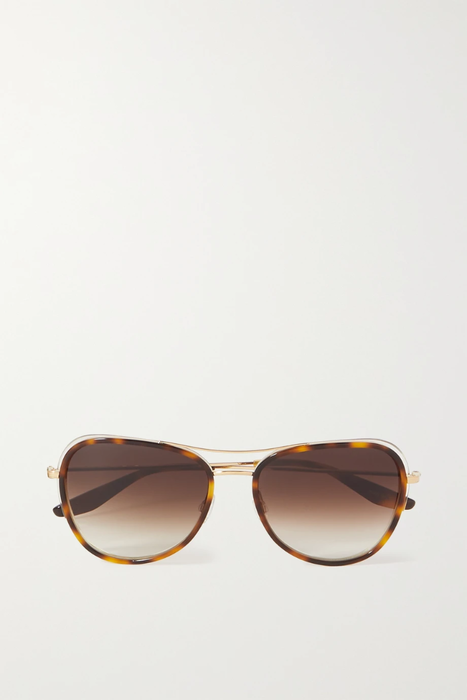 유럽직배송 BARTON PERREIRA Gesner aviator-style tortoiseshell acetate and gold-tone sunglasses 18706561955998388