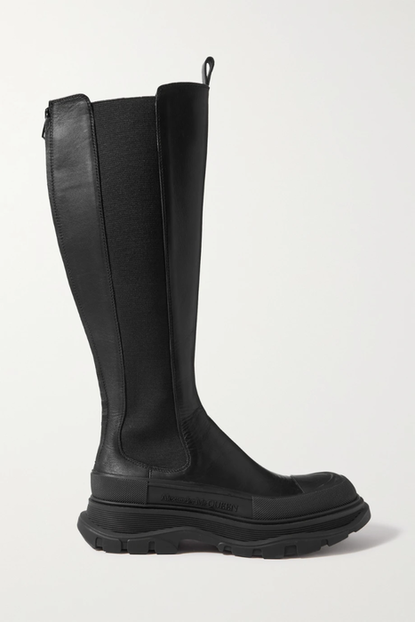 유럽직배송 알렉산더맥퀸 ALEXANDER MCQUEEN Leather exaggerated-sole knee boots 15546005221972963