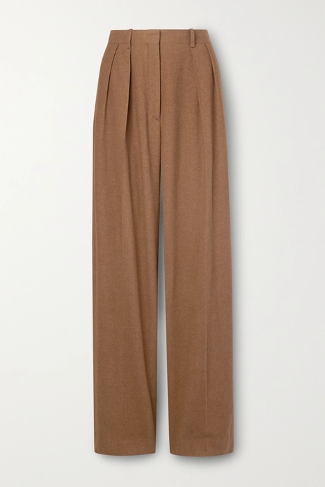 유럽직배송 더로우 팬츠 THE ROW Igor pleated silk and cashmere-blend wide-leg pants 17266703523579543