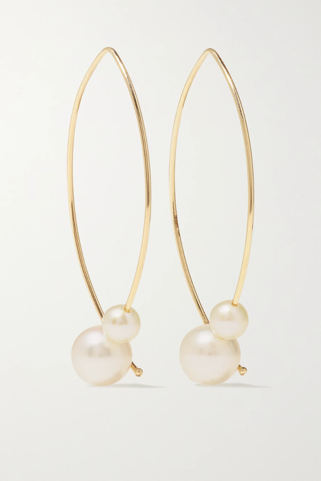 유럽직배송 미즈키 귀걸이 MIZUKI 14-karat gold pearl earrings 4394988609284084