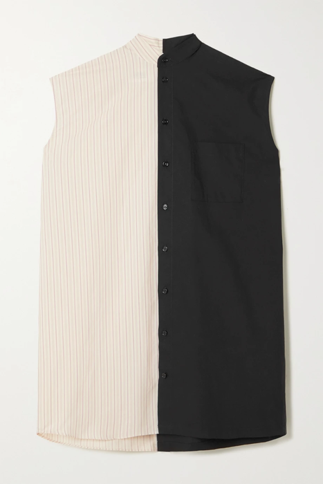 유럽직배송 메종마르지엘라 셔츠원피스 MM6 MAISON MARGIELA Striped two-tone cotton-poplin  mini shirt dress 24665545640578408