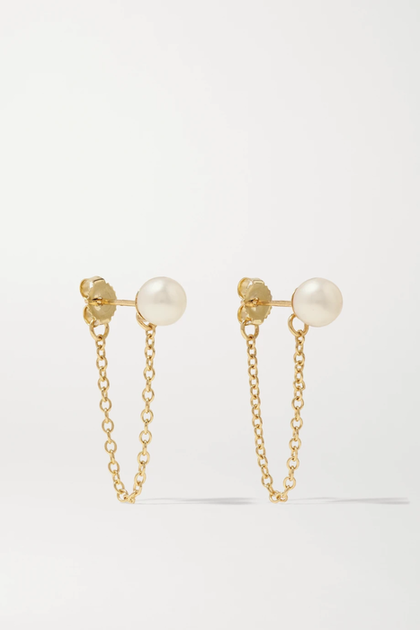 유럽직배송 미즈키 귀걸이 MIZUKI 14-karat gold pearl earrings 19971654706969513