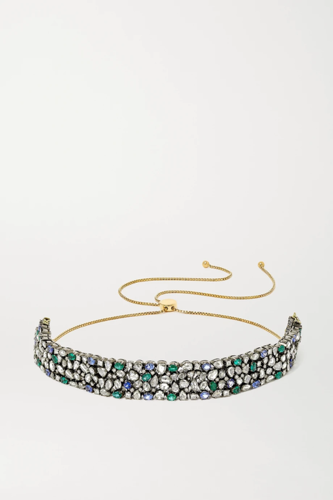 유럽직배송 암라팔리 목걸이 AMRAPALI Sterling silver-plated 18-karat gold multi-stone necklace 17476499600044573
