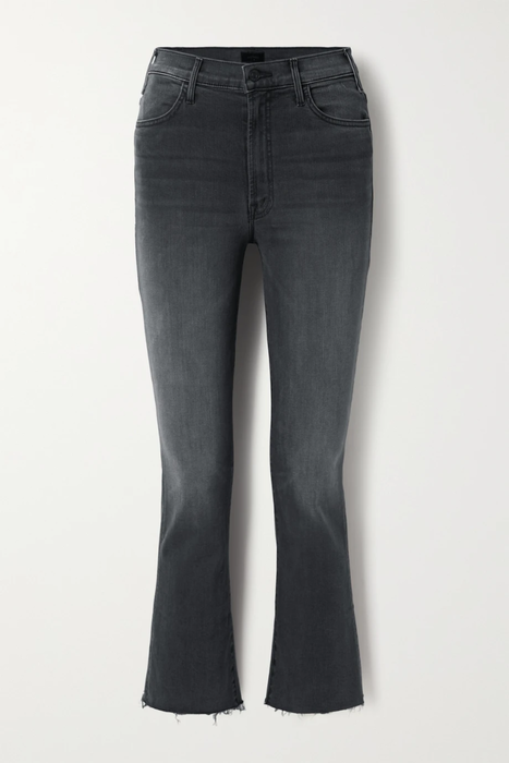 유럽직배송 마더 MOTHER The Hustler cropped frayed high-rise flared jeans 31432202865619140