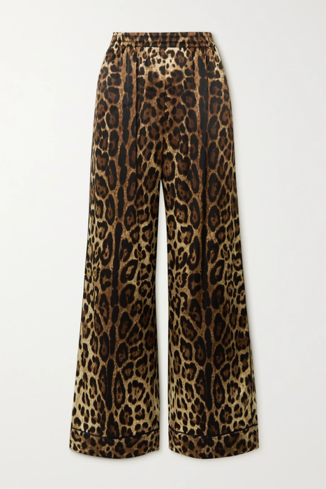 유럽직배송 돌체앤가바나 DOLCE &amp; GABBANA Diva leopard-print silk-blend satin pyjama pants 25458910981574305