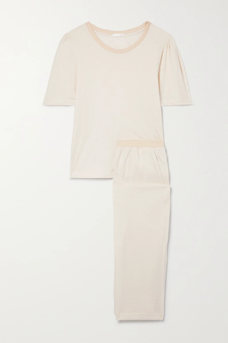 유럽직배송 SKIN + NET SUSTAIN Frances Fabienne organic cotton-blend jersey pajama set 11452292646055294