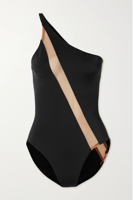 유럽직배송 노르마카말리 NORMA KAMALI Mio one-shoulder mesh-paneled swimsuit 24772899113602746