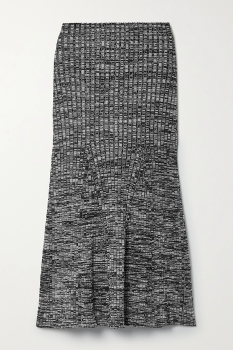 유럽직배송 셀프포트레이트 스커트 SELF-PORTRAIT Space-dyed ribbed-knit midi skirt 24772899113137936