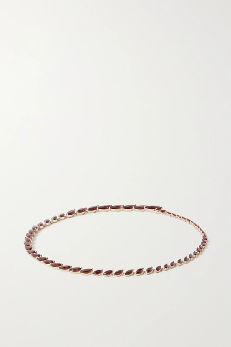 유럽직배송 SARAH &amp; SEBASTIAN Winedark 10-karat recycled gold garnet necklace 16114163151002901