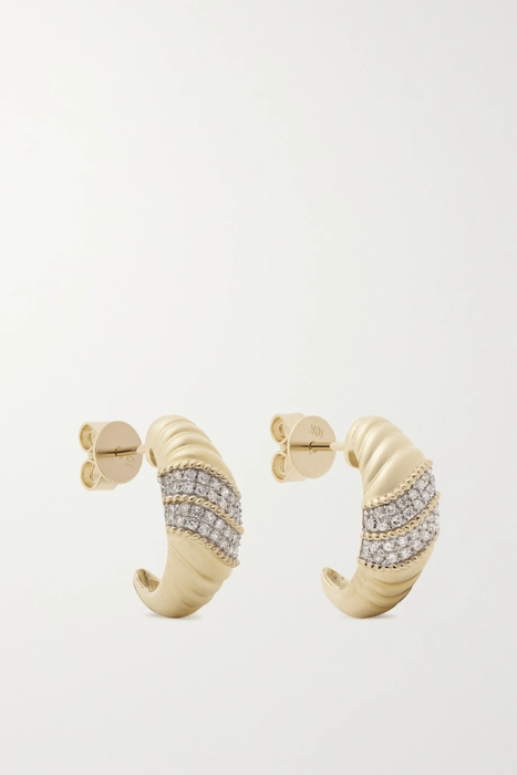 유럽직배송 스톤앤스트랜드 귀걸이 STONE AND STRAND Le Grande Cupola 10-karat gold diamond earrings 4394988608925490