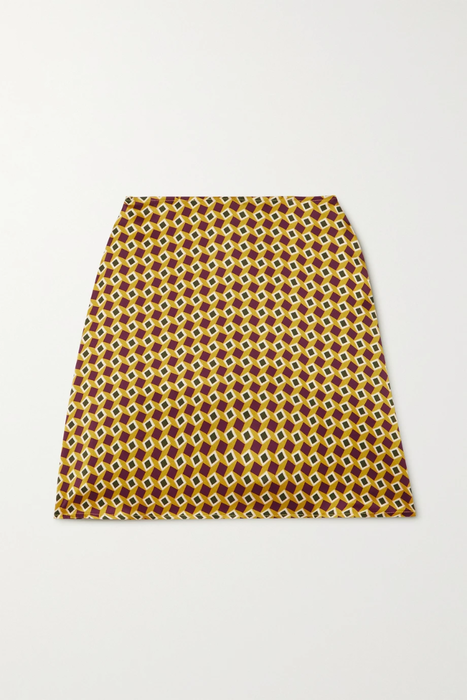 유럽직배송 리포메이션 미니스커트 REFORMATION + NET SUSTAIN Benson printed silk-charmeuse mini skirt 34344356236887049