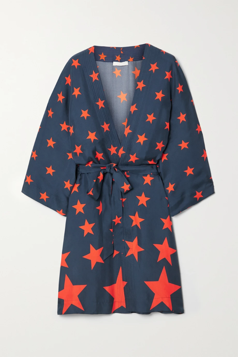 유럽직배송 AZ FACTORY Pijama You&#039;re A Star belted printed silk-twill robe 13452677152974392