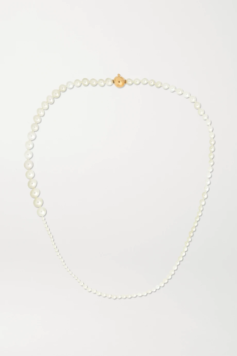 유럽직배송 소피빌리브라헤 목걸이 SOPHIE BILLE BRAHE Petite Peggy 14-karat gold pearl necklace 11452292647280524