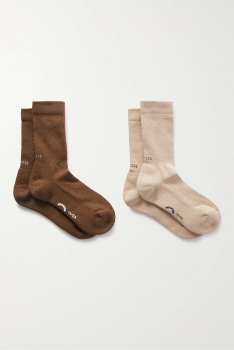 유럽직배송 SOCKSSS Set of two intarsia stretch organic cotton-blend socks 25185454457118750