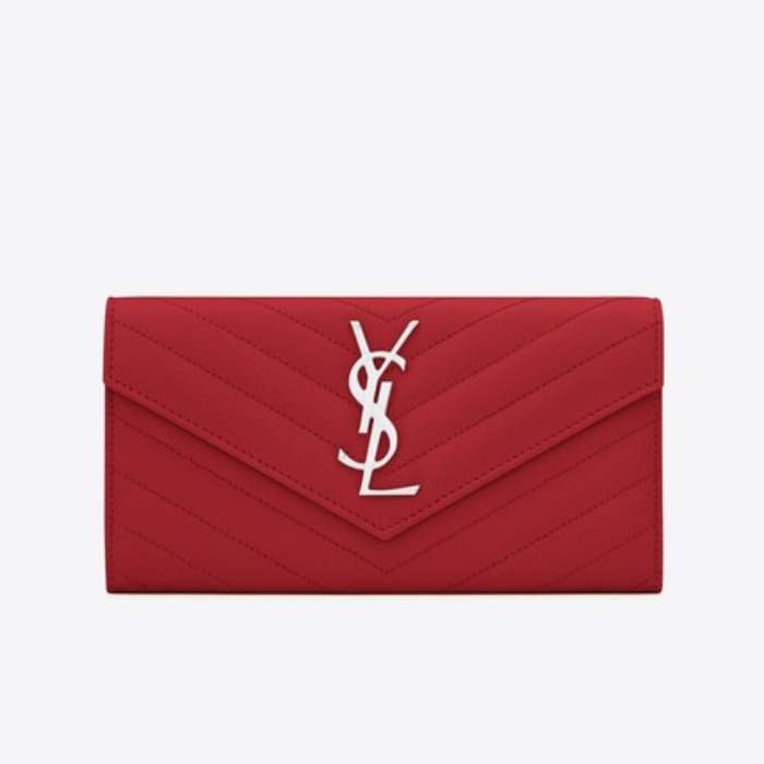 유럽직배송 입생로랑 SAINT LAURENT Monogram large flap wallet in grain de poudre embossed leather 372264BOW026805