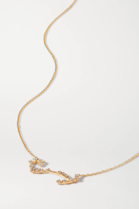 유럽직배송 SARAH &amp; SEBASTIAN Celestial Scorpio 10-karat gold diamond necklace 665933303415938