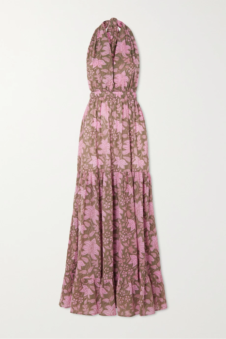 유럽직배송 HANNAH ARTWEAR Open-back floral-print cotton-voile maxi dress 24772899113590557