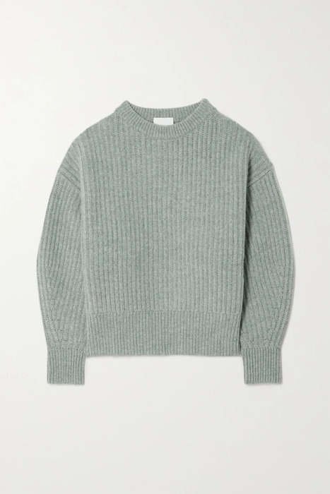유럽직배송 얼루드 스웨터 ALLUDE Ribbed wool and cashmere-blend sweater 17411127375814895