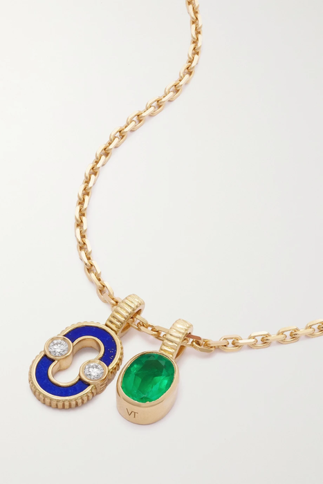 유럽직배송 빌티에 목걸이 VILTIER Magnetic Twist 18-karat gold multi-stone necklace 24062987016681025