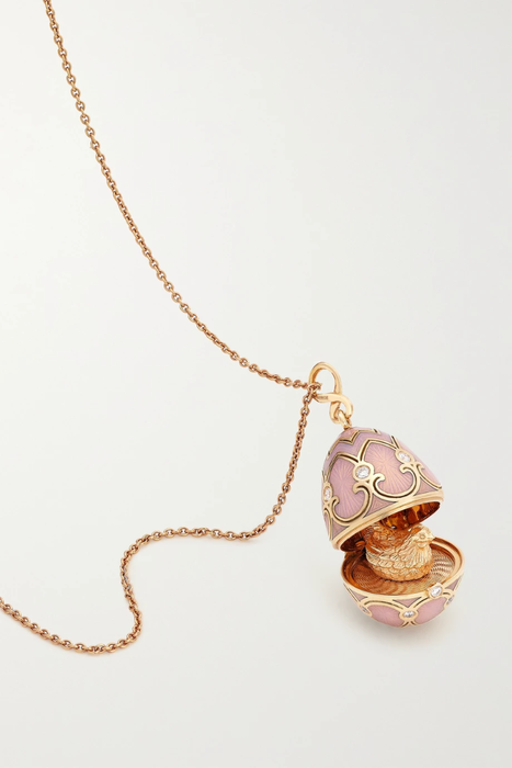 유럽직배송 파베르제 목걸이 FABERGÉ Heritage 18-karat rose gold, enamel and diamond necklace 13452677151503712