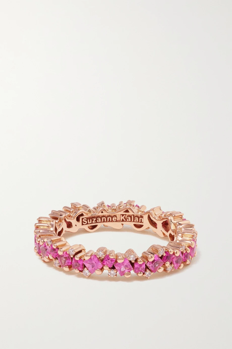 유럽직배송 SUZANNE KALAN 18-karat rose gold, sapphire and diamond ring 23841192565719605