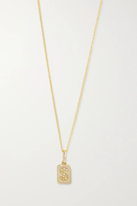 유럽직배송 스톤앤스트랜드 목걸이 STONE AND STRAND Spell It Out 14-karat gold diamond necklace 8008779905612486
