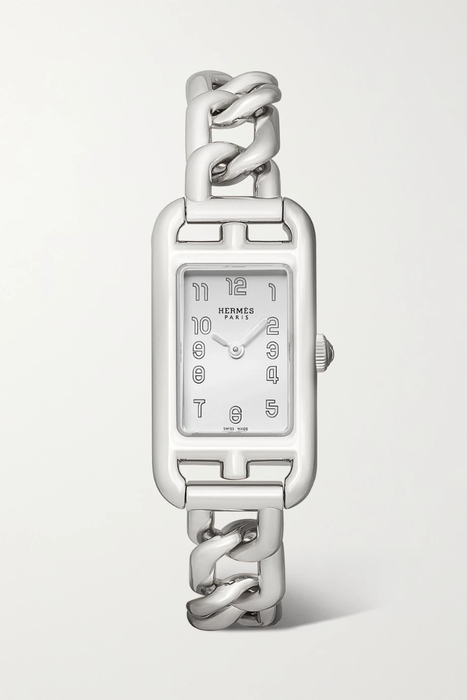 유럽직배송 HERMÈS TIMEPIECES Nantucket 17mm very small stainless steel watch 25185454456471802