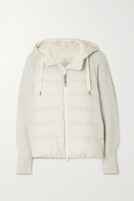 유럽직배송 브루넬로쿠치넬리 다운자켓 BRUNELLO CUCINELLI Hooded quilted shell and wool, cashmere and silk-blend down jacket 25185454455909127