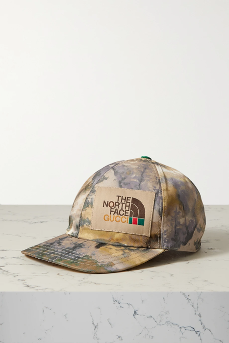 유럽직배송 구찌 GUCCI + The North Face appliquéd printed shell baseball cap 29419655932619432