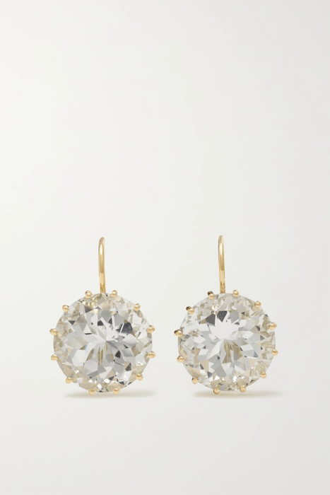 유럽직배송 ANDREA FOHRMAN 14-karat gold rock crystal earrings 27086482323058436