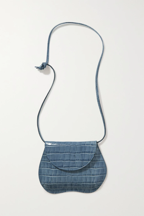 유럽직배송 리틀 리프너 LITTLE LIFFNER Pebble mini glossed croc-effect leather shoulder bag 15546005222368517
