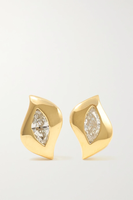 유럽직배송 ALMASIKA Harmony 18-karat gold diamond earrings 29419655932629682