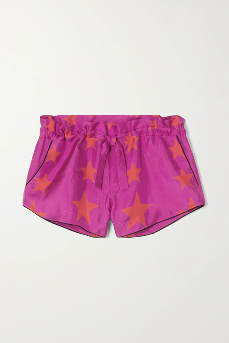 유럽직배송 AZ FACTORY Pijama You&#039;re A Star printed silk-twill shorts 6630340699282073