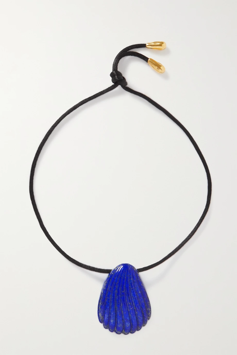 유럽직배송 소피부하이 목걸이 SOPHIE BUHAI Small Coquille Pendant gold vermeil, lapis lazuli and silk necklace 24665545640512074