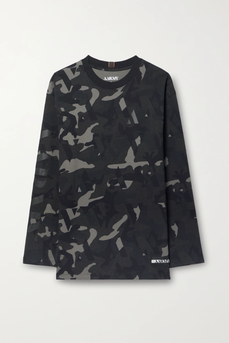 유럽직배송 AARMY Wild Card camouflage-print cotton-jersey T-shirt 13452677153366368