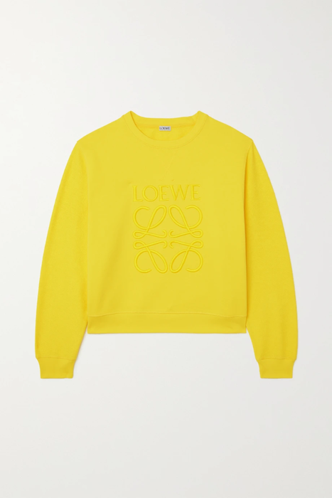 유럽직배송 로에베 LOEWE Embroidered cotton-blend jersey sweatshirt 22250442026200938