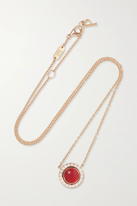 유럽직배송 피아제 목걸이 PIAGET Possession 18-karat rose gold, carnelian and diamond necklace 16114163150979886