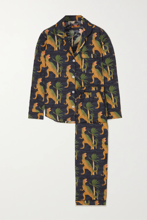 유럽직배송 DESMOND &amp; DEMPSEY + Natural History Museum printed cotton-voile pajama set 20346390235650954