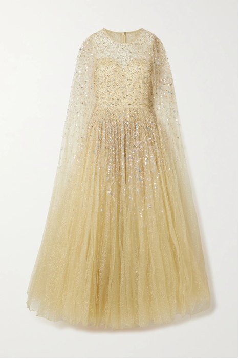 유럽직배송 JENNY PACKHAM Isolde embellished glittered tulle dress 25185454456012147