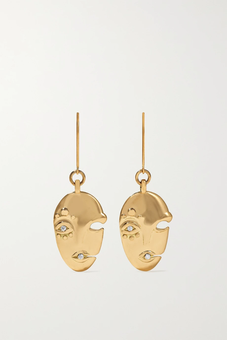 유럽직배송 키어리파인 귀걸이 KHIRY FINE + The Vanguard Mask 18-karat gold diamond earrings 4394988608893972